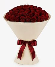 Букет 101 Бордовая роза Блэк Бакарра в Краснознаменске Московской области