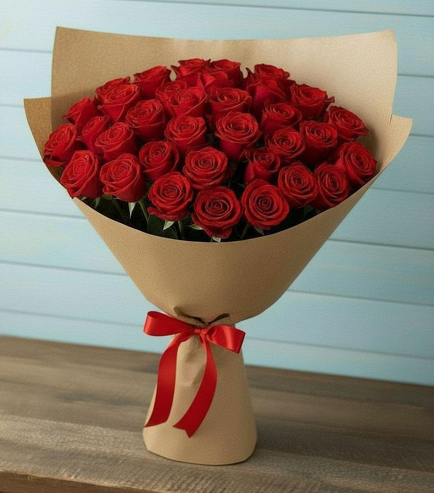 Букет Красные розы Милано в Краснознаменске Московской области