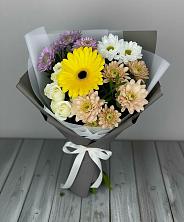 Букет цветов из:  Розы, Герберы и Хризантемы в Краснознаменске Московской области