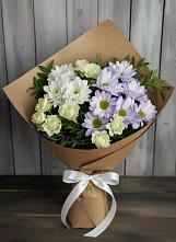 Букет цветов из:  Хризантемы и Розы в Краснознаменске Московской области