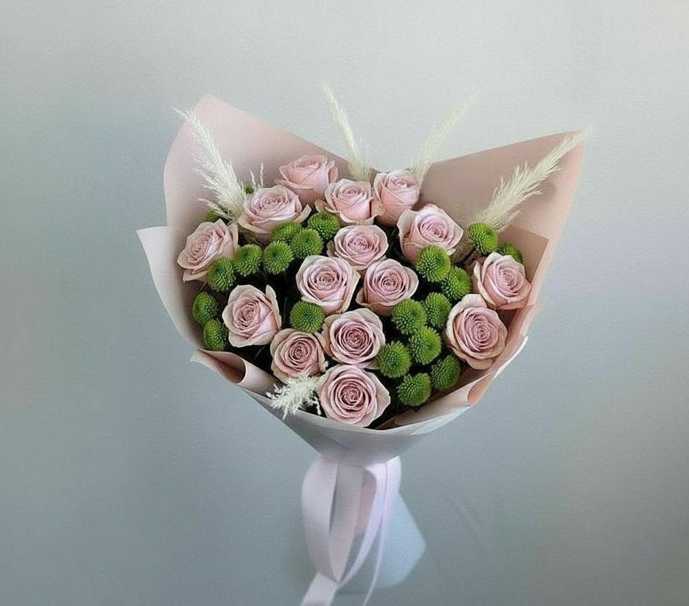 Букет цветов из: Розы и Хризантемы в Краснознаменске Московской области