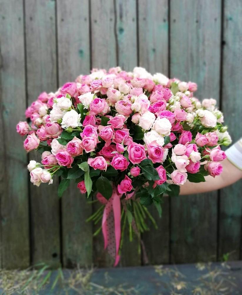 Букет Розовые кустовые розы Натали и Лав Лидия в Краснознаменске Московской области