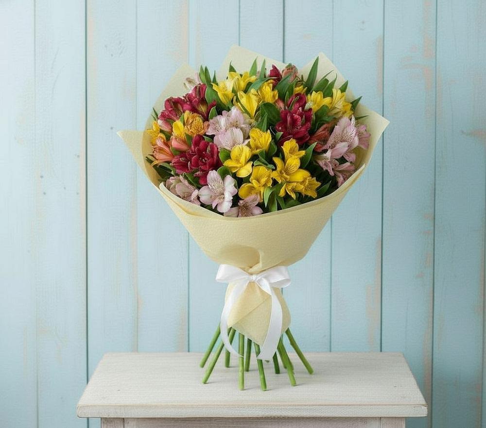 Букет цветов из: Альстромерии в Краснознаменске Московской области