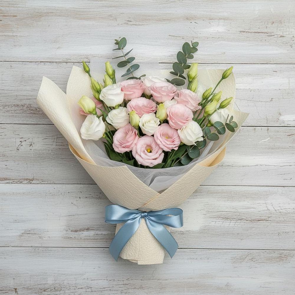 Букет цветов из: Лизиантусы в Краснознаменске Московской области